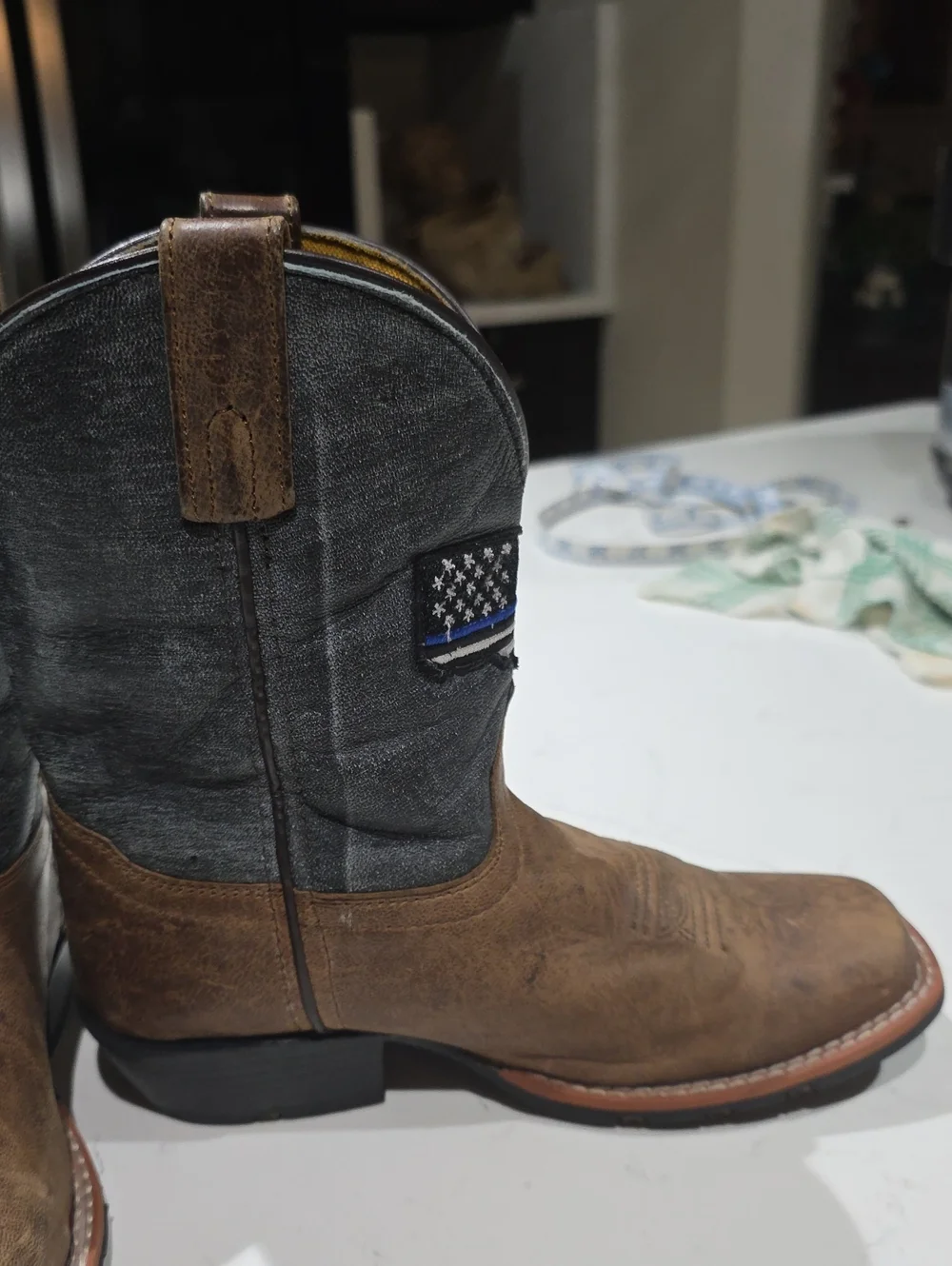 Don Post Children  Brown & Blue Western Boots   Size 2.5